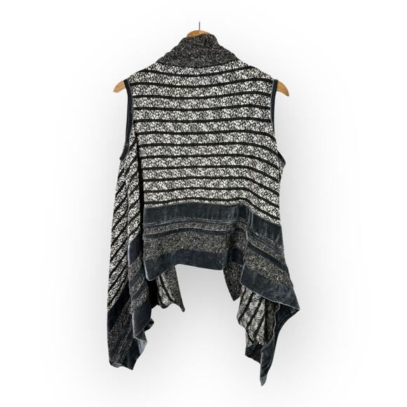 Aneo.a Medium Vintage Velour Velvet Knit Vest Art to Wear Artsy Gothic Flaws - Picture 1 of 8